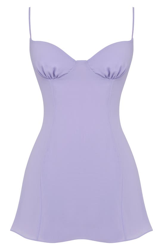 House Of Cb Christiana Floral Minidress In Lavender | ModeSens