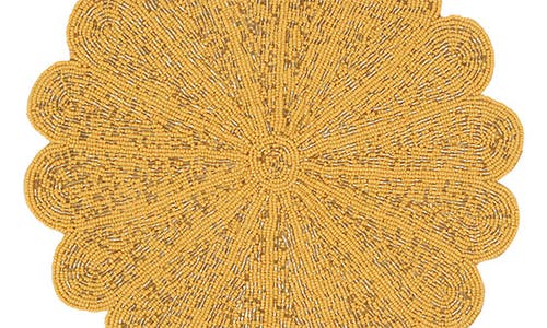 Tiramisu Sunshine Beaded Placemat In Yellow