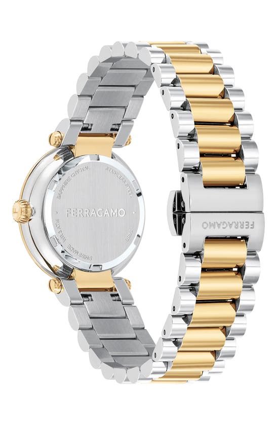 Shop Ferragamo Softy Bracelet Watch, 30mm In Two Tone