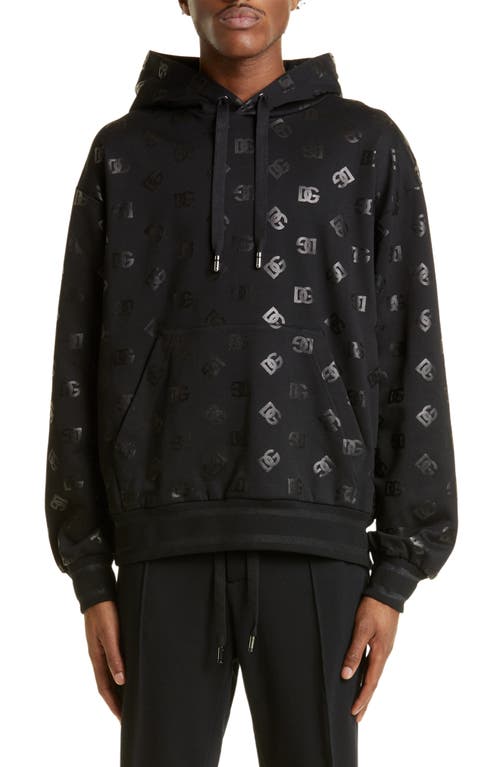 Dolce & Gabbana DG Monogram Hoodie in Black