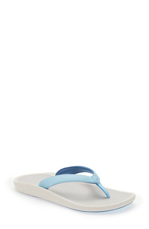 Olukai Pioe Flip Flop In Lanai Breeze/mist Grey