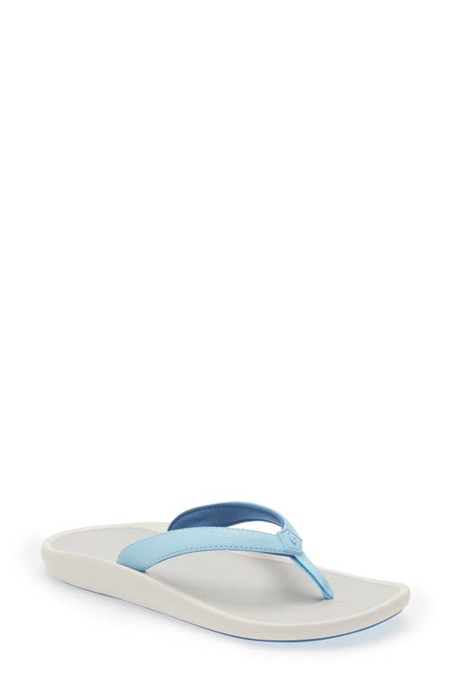 Shop Olukai Pioe Flip Flop In Lanai Breeze/mist Grey