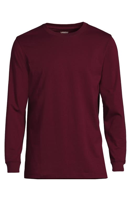 Shop Lands' End Super-t Long Sleeve T-shirt In Rich Burgundy