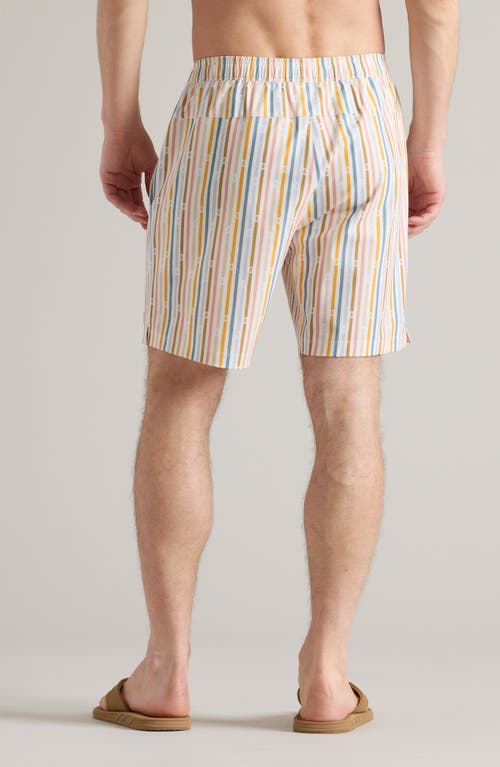 Shop Rhone 7.5-inch Stripe Water Repellent Swim Trunks In Cross Stitch Stripe