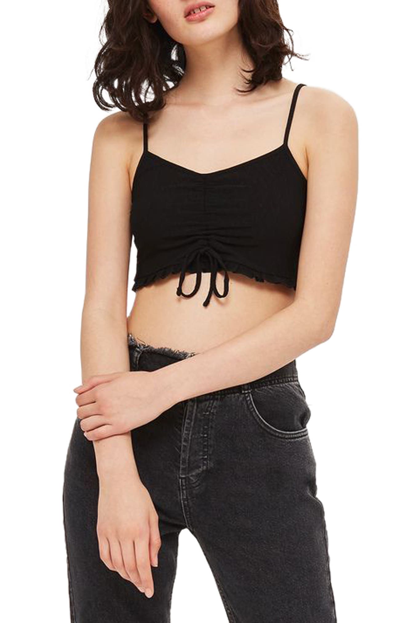 topshop ruched front bralette