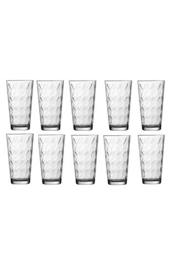 Fortessa Ornamento Rombo Set Of 12 Mixing Glasses In Clear