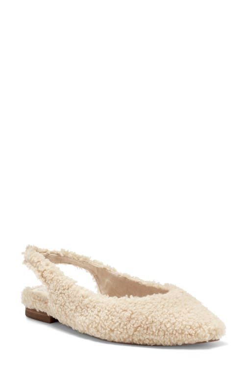 UPC 191707155718 product image for Vince Camuto Presnue Faux Shearling Slingback Flat in Natural at Nordstrom, Size | upcitemdb.com