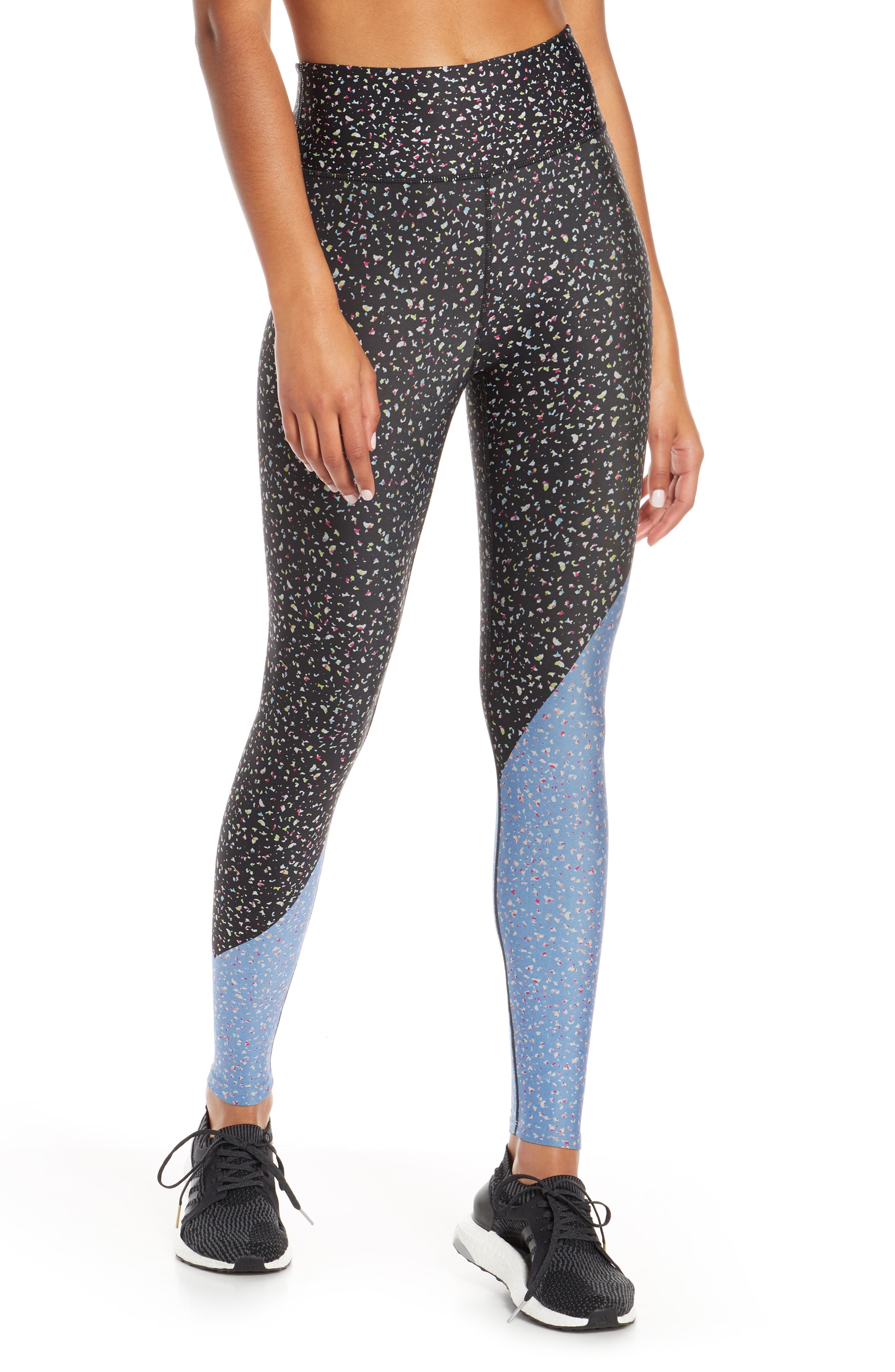 Soul By Soulcycle Diagonal Splice High Waist Tights, Grey