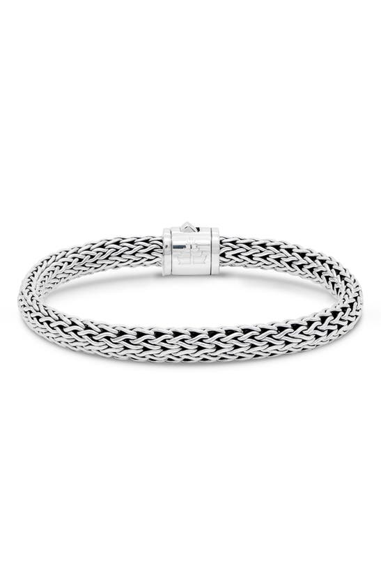 Devata Sterling Silver Semiprecious Stone Chain Bracelet In Silver Purple
