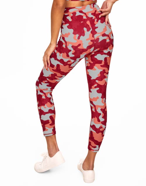 Shop Walkpop Cora Super-soft Printed 7/8 Legging In Novelty Pink