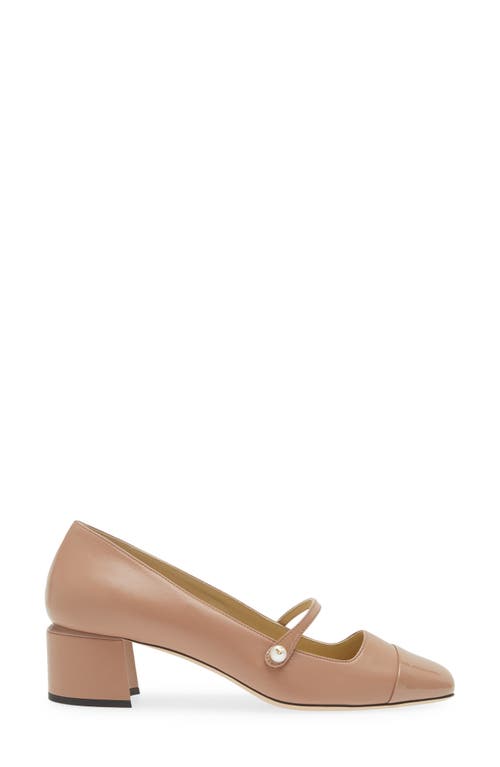 Shop Jimmy Choo Elisa Cap Toe Mary Jane Pump In Ballet Pink/ballet Pink