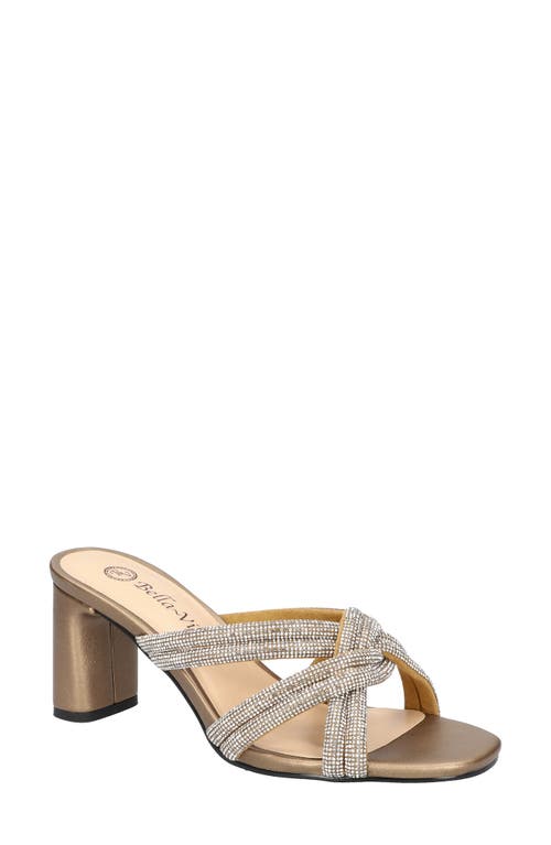 Bella Vita Carmen Crystal Sandal Bronze Suede at Nordstrom,