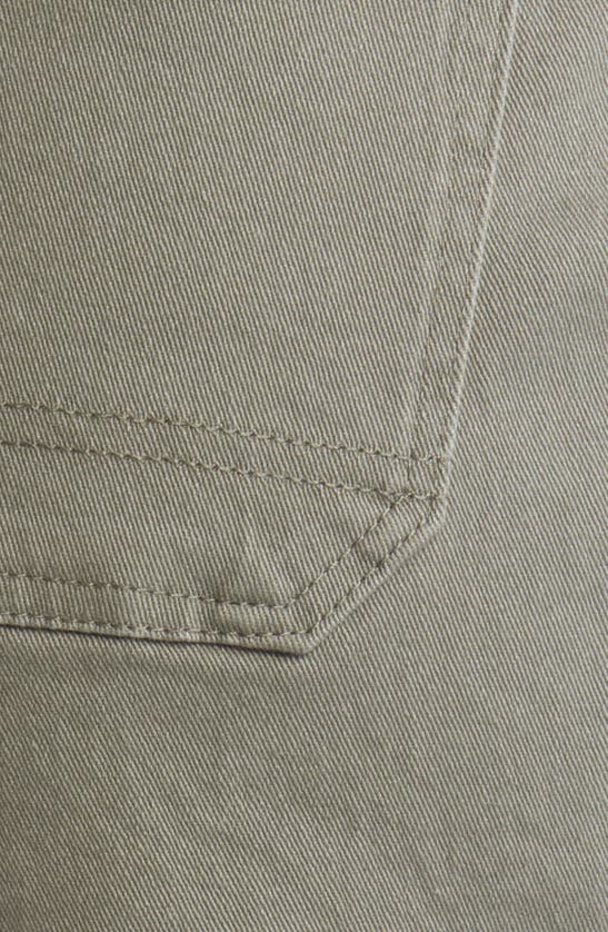 Wit & Wisdom 'ab'solution Frayed Patch Pocket High Waist Twill Shorts In Laurel Oak