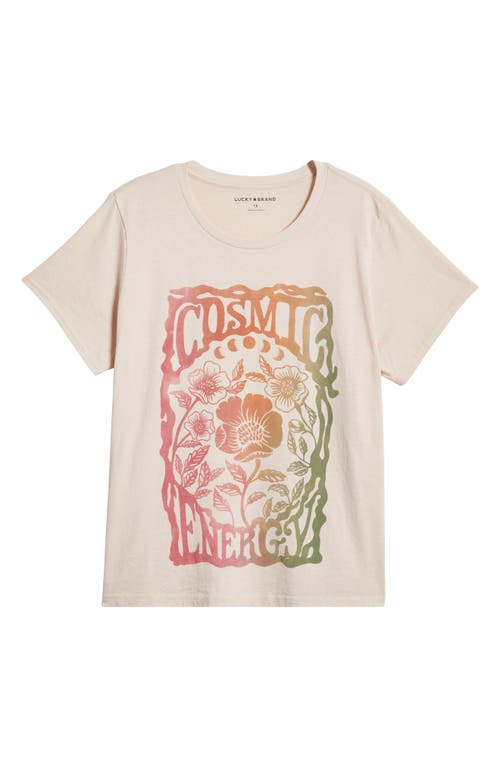 Shop Lucky Brand Cosmic Energy Snake Graphic T-shirt In Smoke Gray