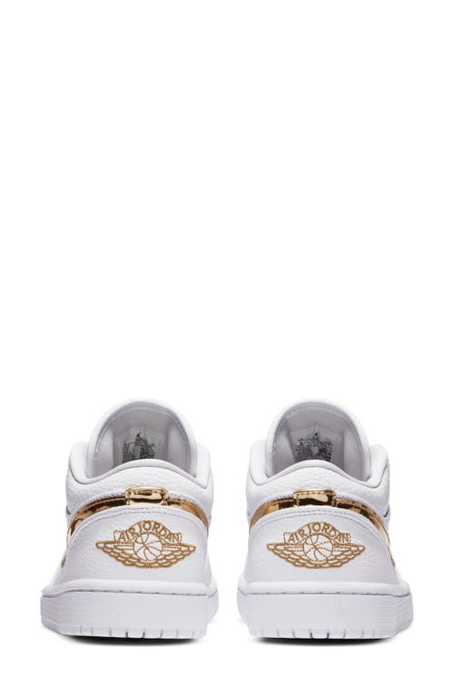 Shop Jordan Nike Air  1 Low Se Sneaker In White/metallic Gold/white