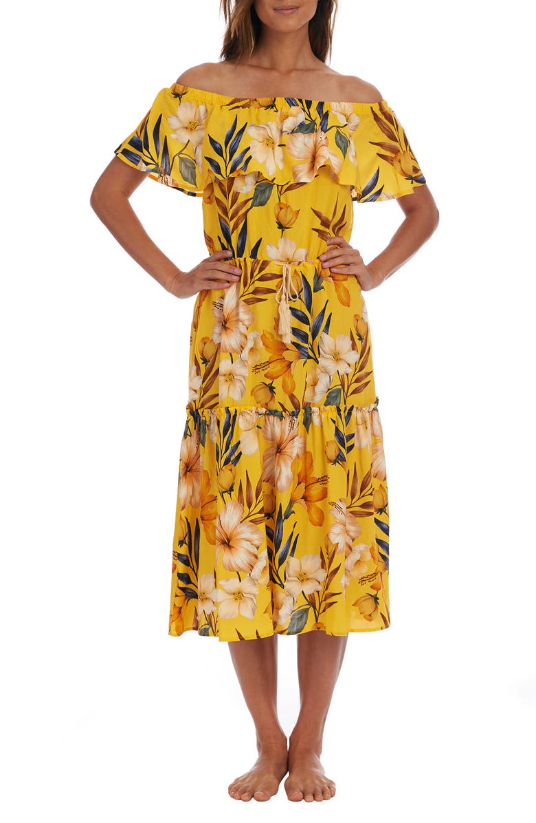 Belle Off The Shoulder Tiered Midi Dress Nordstrom Belle Off The Shoulder Tiered Midi Dress Nordstrom