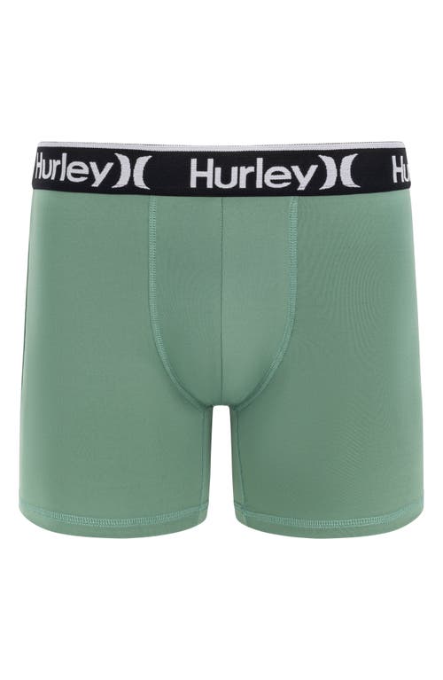 Shop Hurley Regrind 3-pack Boxer Briefs In Green/blue
