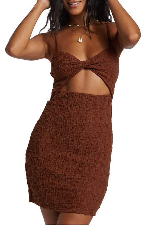 Flower Hour Cutout Minidress in Toasted Coconut
