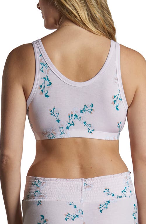 Shop Everly Grey Paisley 3-pack Maternity/nursing Sleep Bras In Lily