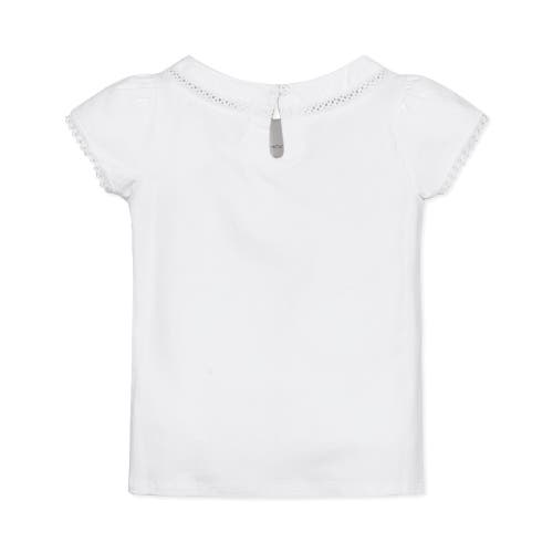 Shop Hope & Henry Girls' Organic Knit Top With Tulip Sleeves, Kids In White Petal Sleeve