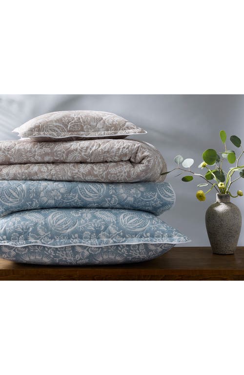 Matouk Granada 500 Thread Count Cotton Percale Quilt In Hazy Blue