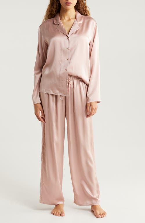 Shop Nordstrom Washable Matte Silk Pajamas In Pink Puff