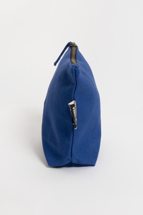 Shop Terra Thread Organic Cotton Makeup Bag In Tidal Blue