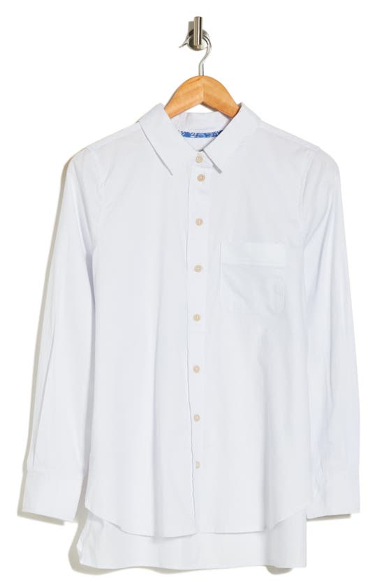 Casa Cabana Tara Long Sleeve Button-up Shirt In White