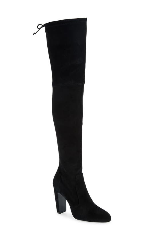Stuart Weitzman Highland 120mm Thigh-high Boots In Black Suede