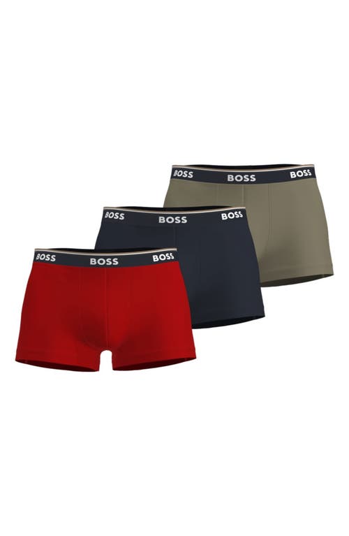 BOSS Assorted 3-Pack Trunks in Red Miscellaneous