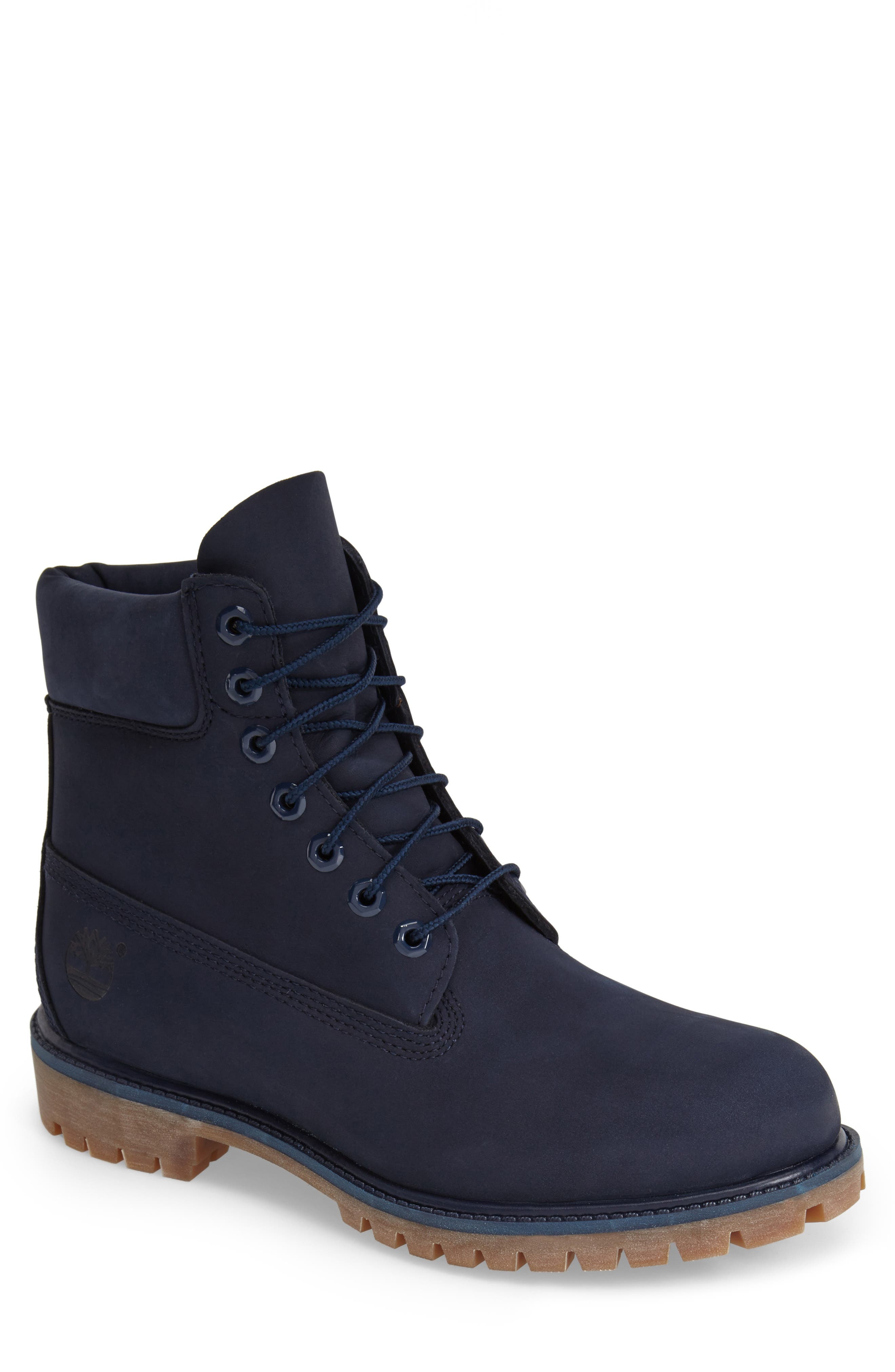 timberland mens 6 inch premium boots navy