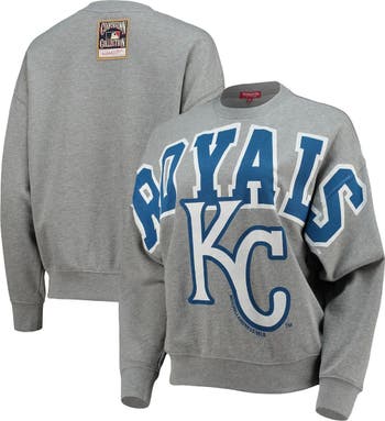New York Yankees Mitchell & Ness Cooperstown Collection Pullover Sweatshirt  - Heathered Gray