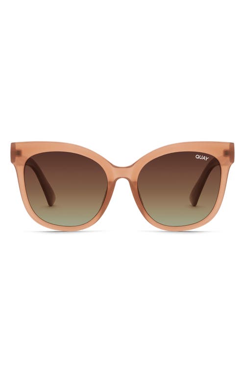 Quay Australia It's My Way 59mm Polarized Cat Eye Sunglasses in Oat /Brown Polarized