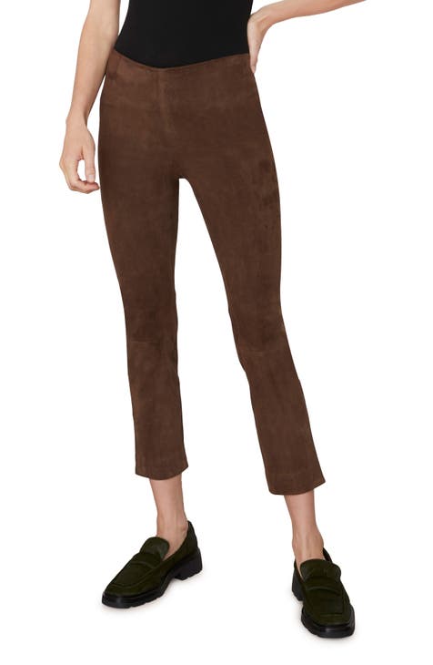 Buy Side Slit Womens Leather Capri Pants online