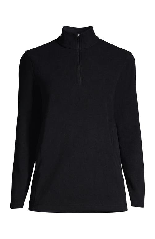 Shop Lands' End Plus Size Anyweather Fleece Quarter Zip Pullover In Black