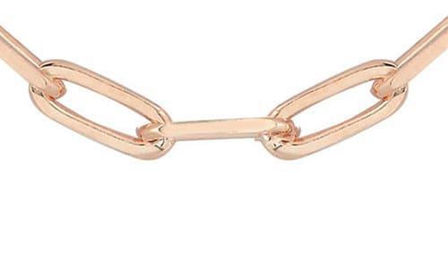 Glaze Jewelry Paper Clip Chain Necklace In Rose Gold