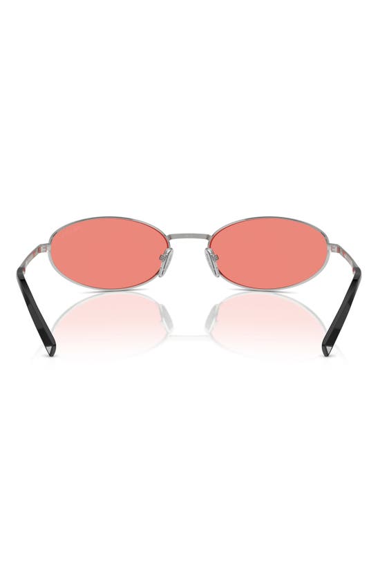 Shop Prada 59mm Oval Sunglasses In Silver