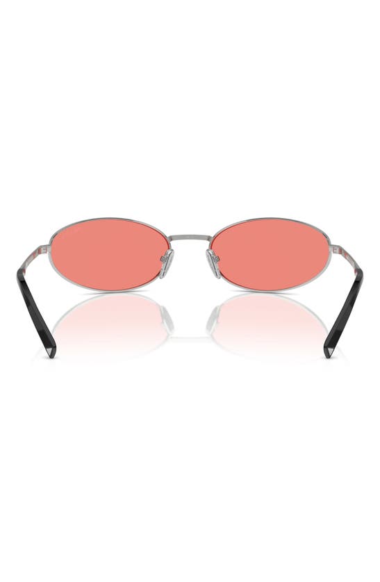 Prada 59mm Oval Sunglasses In Silver