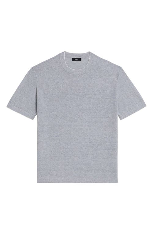 Shop Theory Kolben Linen Blend T-shirt In Grey Heather