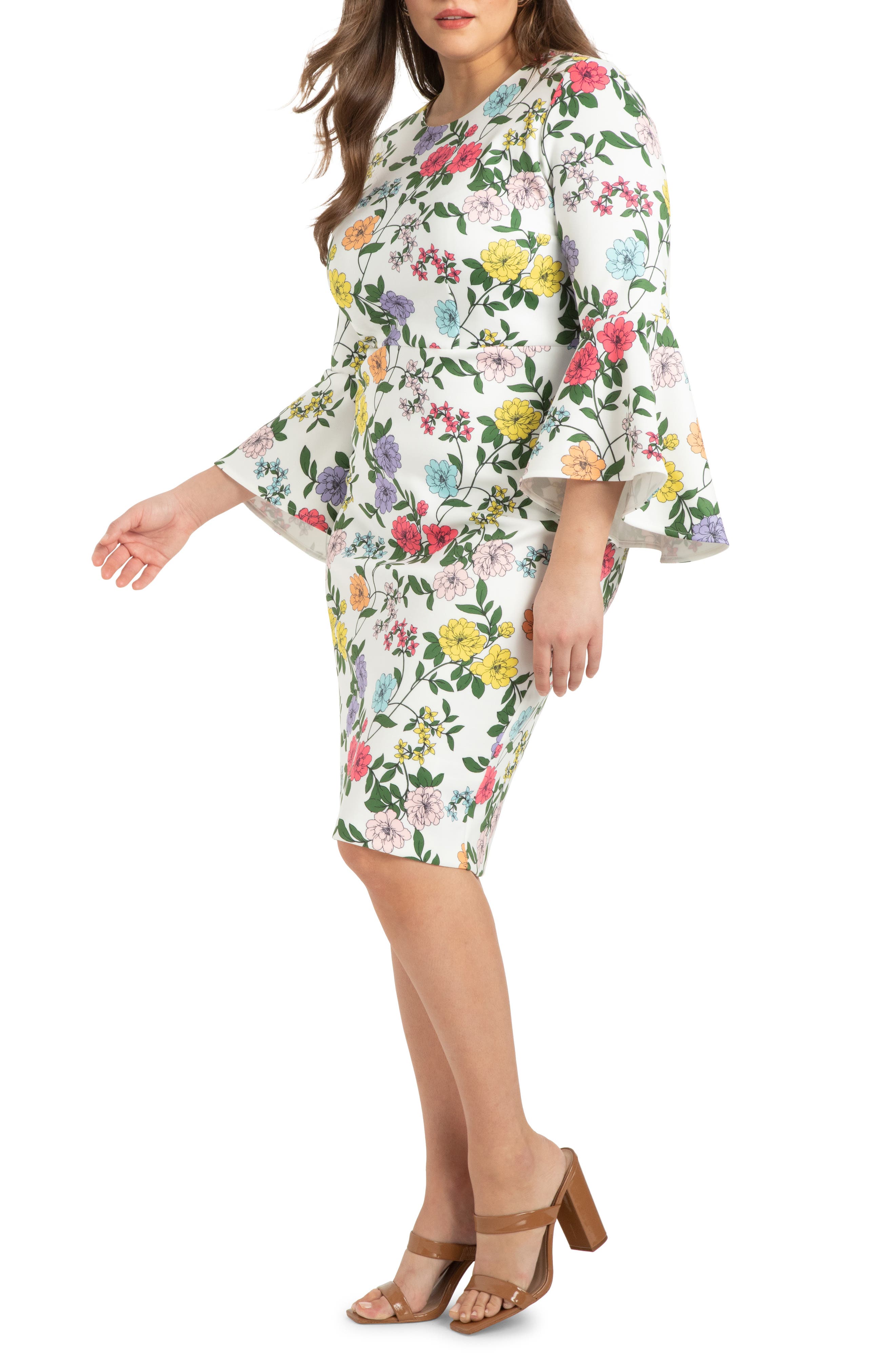 scuba crepe sheath dress