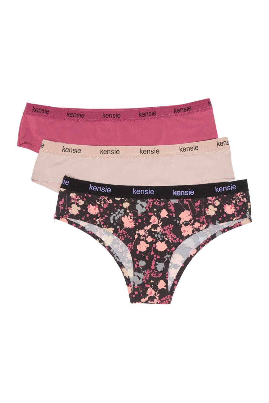 Kensie | Floral Lace Cut bikini Panties - Pack of 3 | Nordstrom Rack