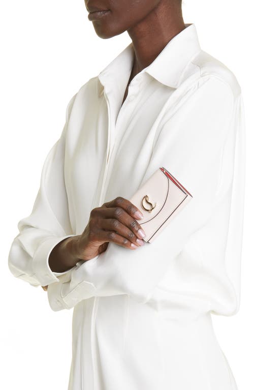 Christian Louboutin Womens Leche Loubi54 Logo-embellished Leather Wallet In 5446 Leche/gold