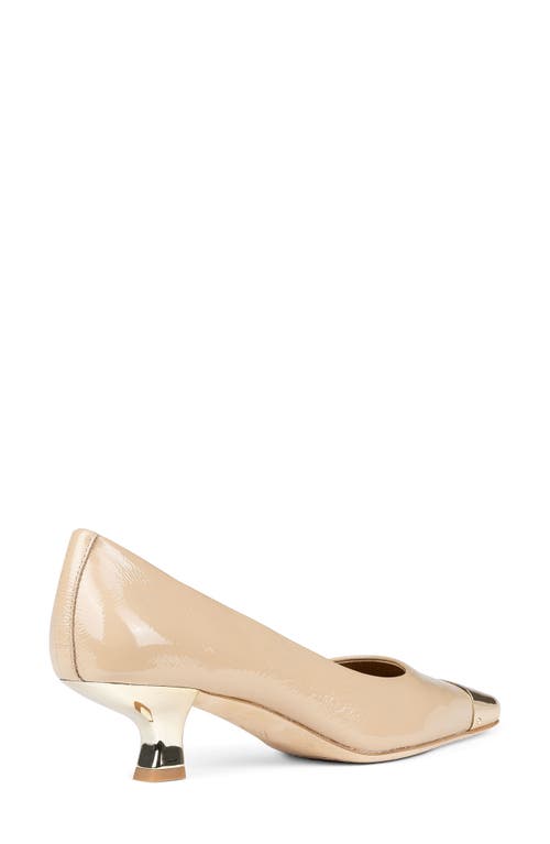 Shop Donald Pliner Cristin Cap Toe Kitten Heel Pump In Sand