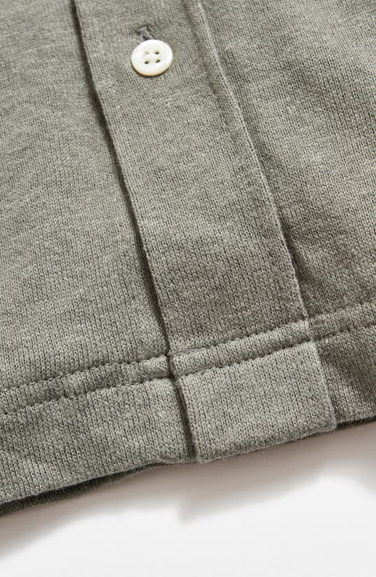 Billy Reid Short Sleeve Hemp Cotton Knit Shirt In Washed Grey