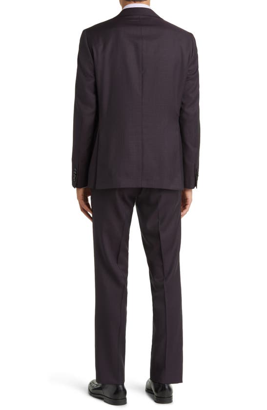 Shop Ted Baker Roger Extra Slim Fit Solid Burgundy Wool Suit