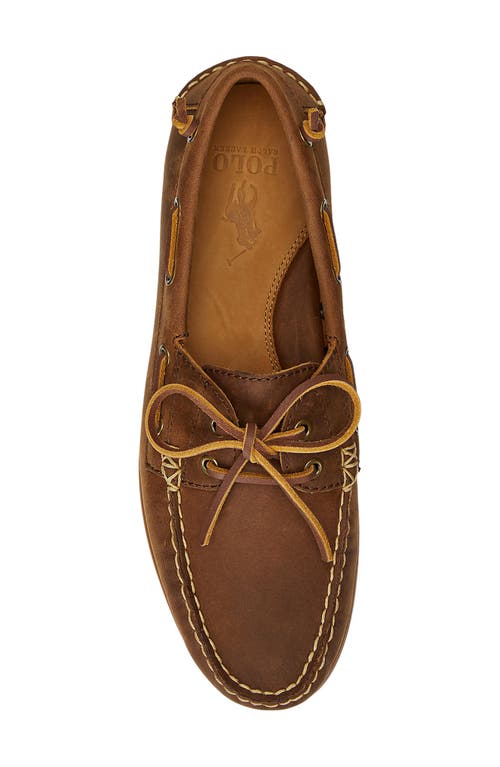 Shop Polo Ralph Lauren Merton Boat Shoe In Deep Saddle