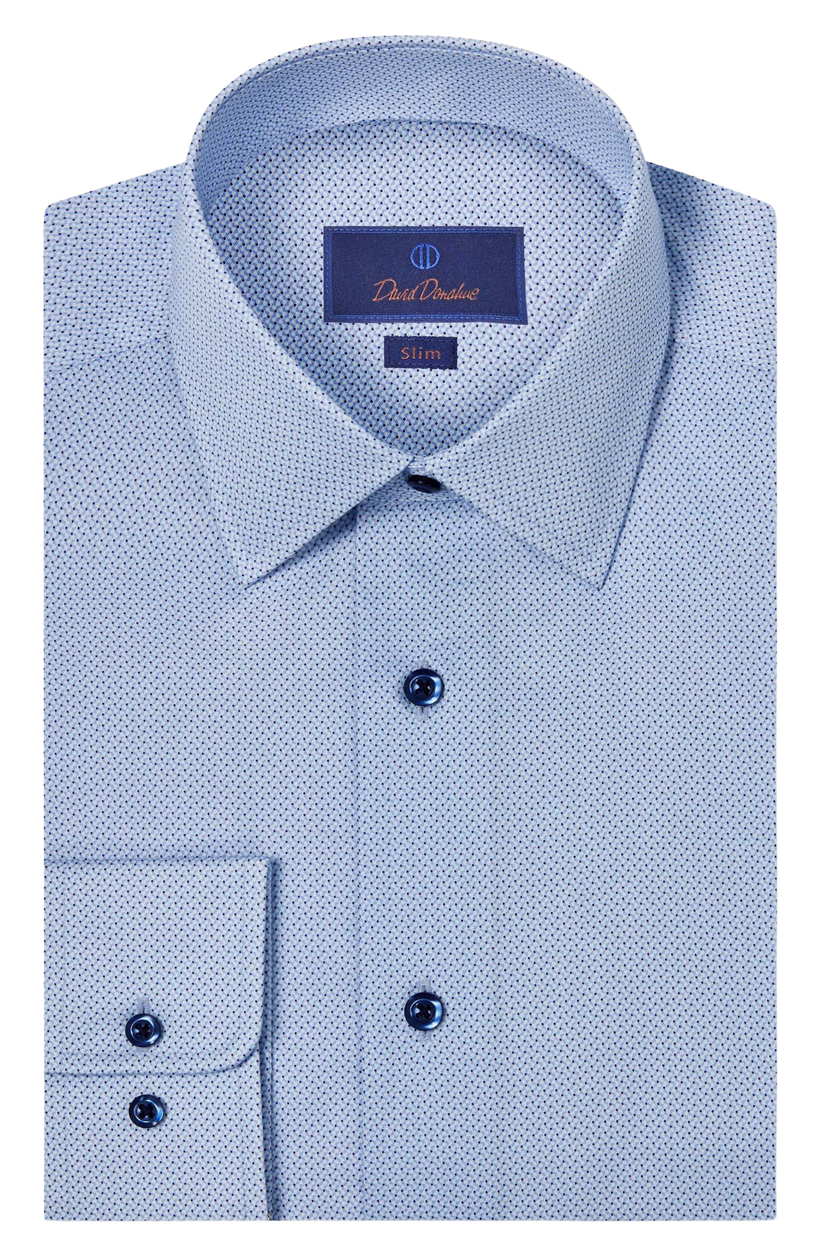 David Donahue Trim Fit Royal Oxford Dress Shirt | Nordstrom