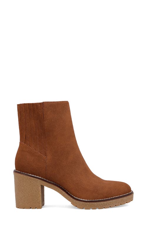 Shop Mia Harlow Lug Sole Platform Bootie In Cognac