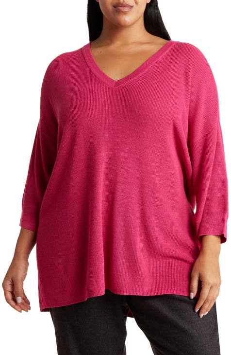 Tulex V-Neck Sweater (Plus)