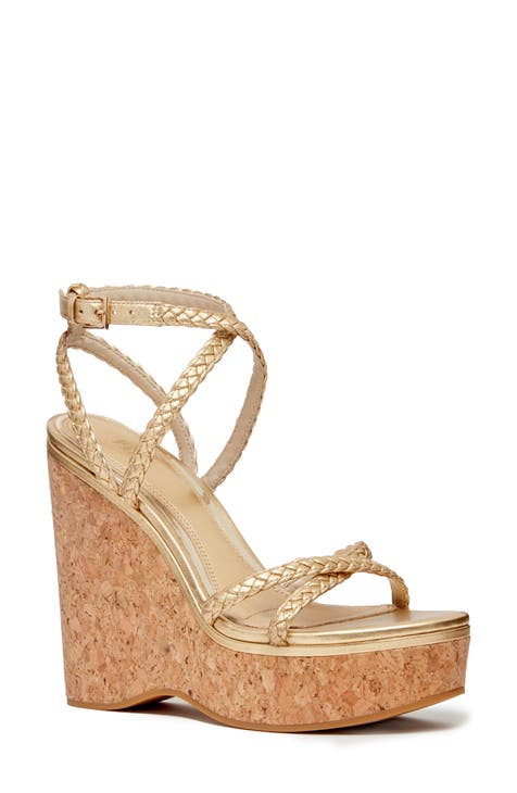 Womens store gold wedges